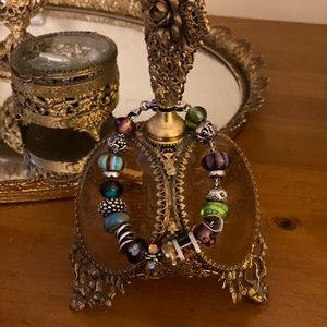 Green/PurpleTrollbead bracelet
